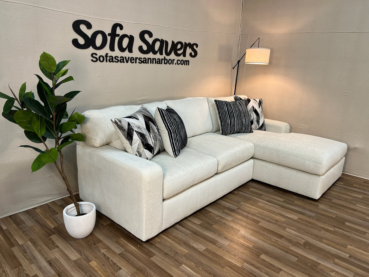 Whitmore 2-Piece Sectional in Cream