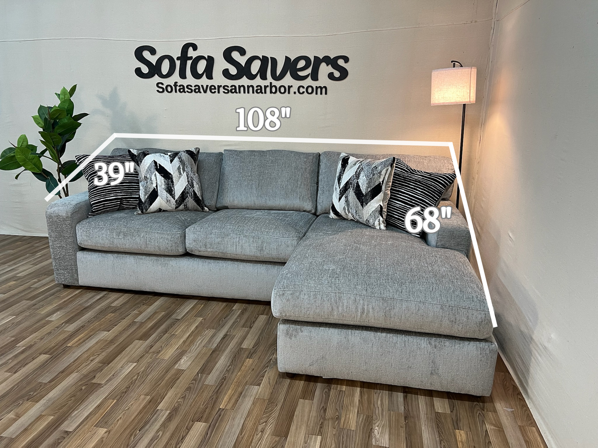 Argo 2-Piece Sectional in Gray