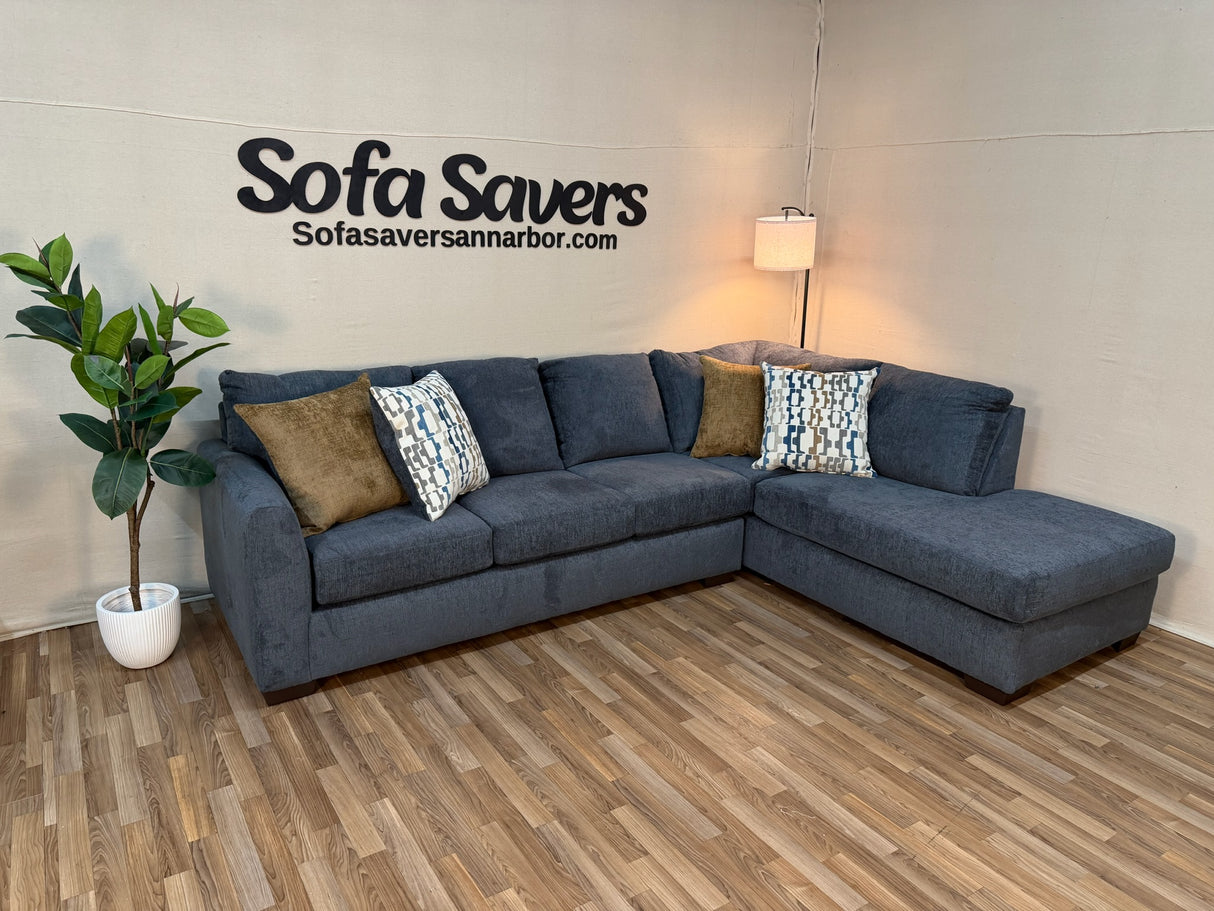 Nova 2-Piece Sectional in Charcoal