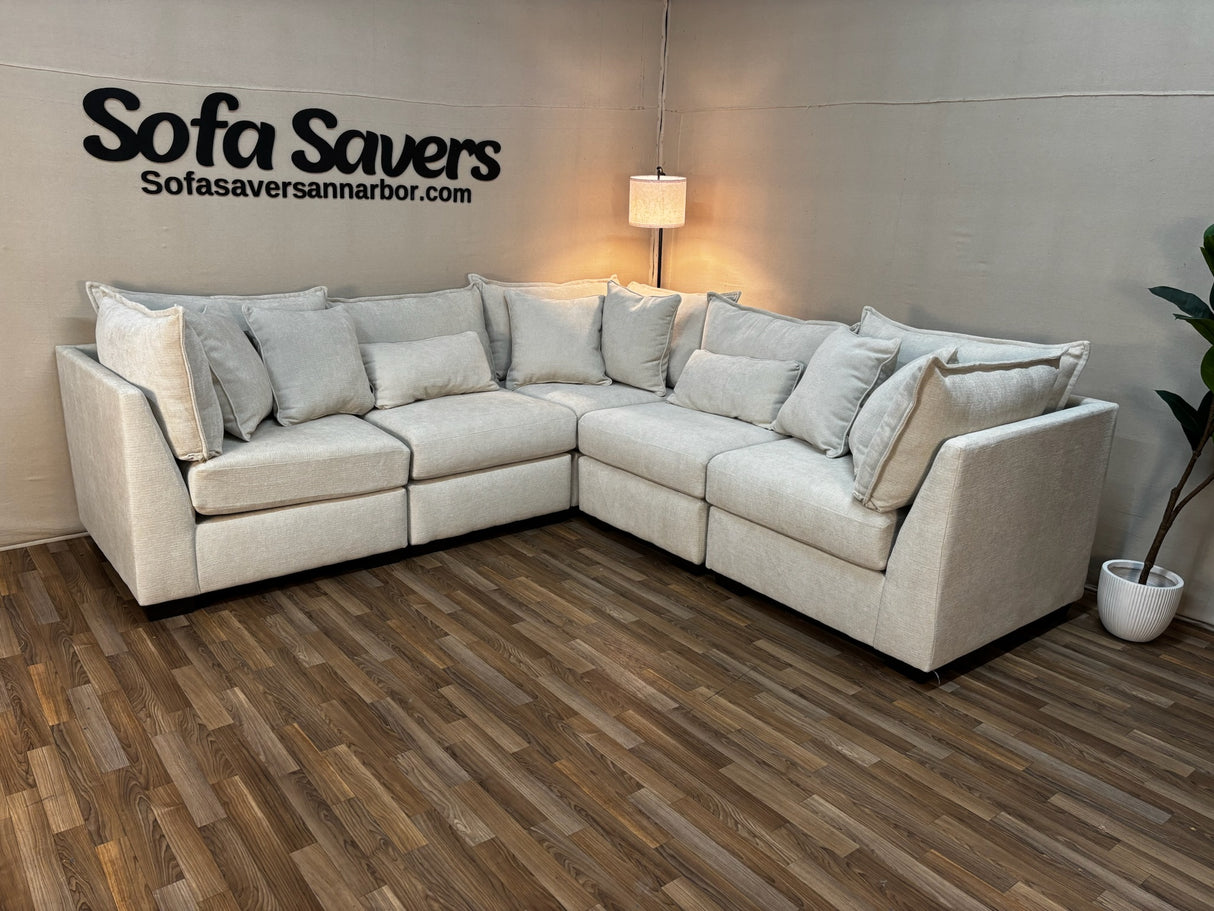 Atlas 5-Piece Modular Sectional in Ivory
