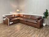 Emilia Leather Cloud Modular Sectional (Customizable)