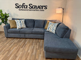 Nova 2-Piece Sectional in Charcoal