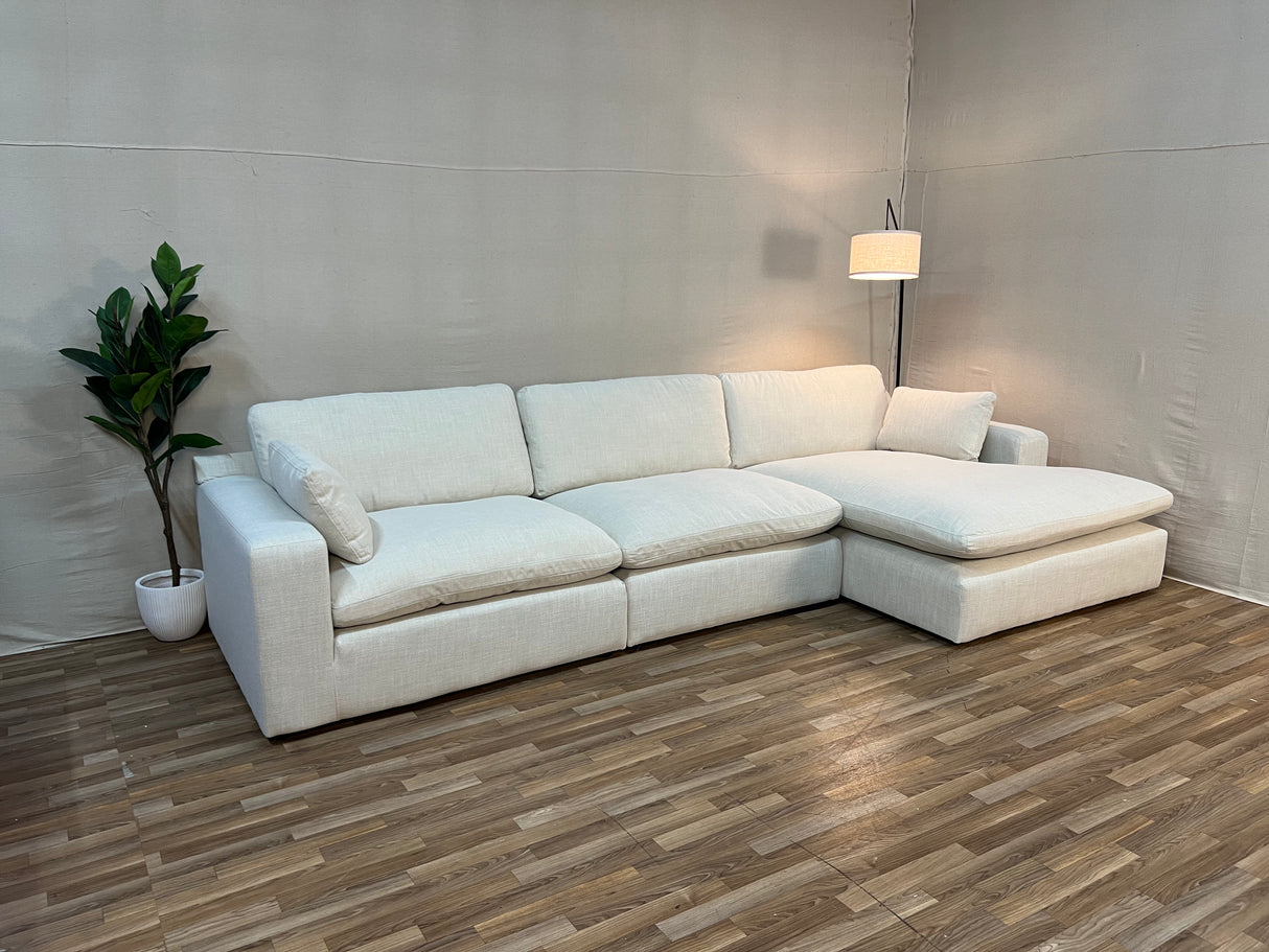 Elyza 3-Piece Modular Cloud Sectional w/ Chaise