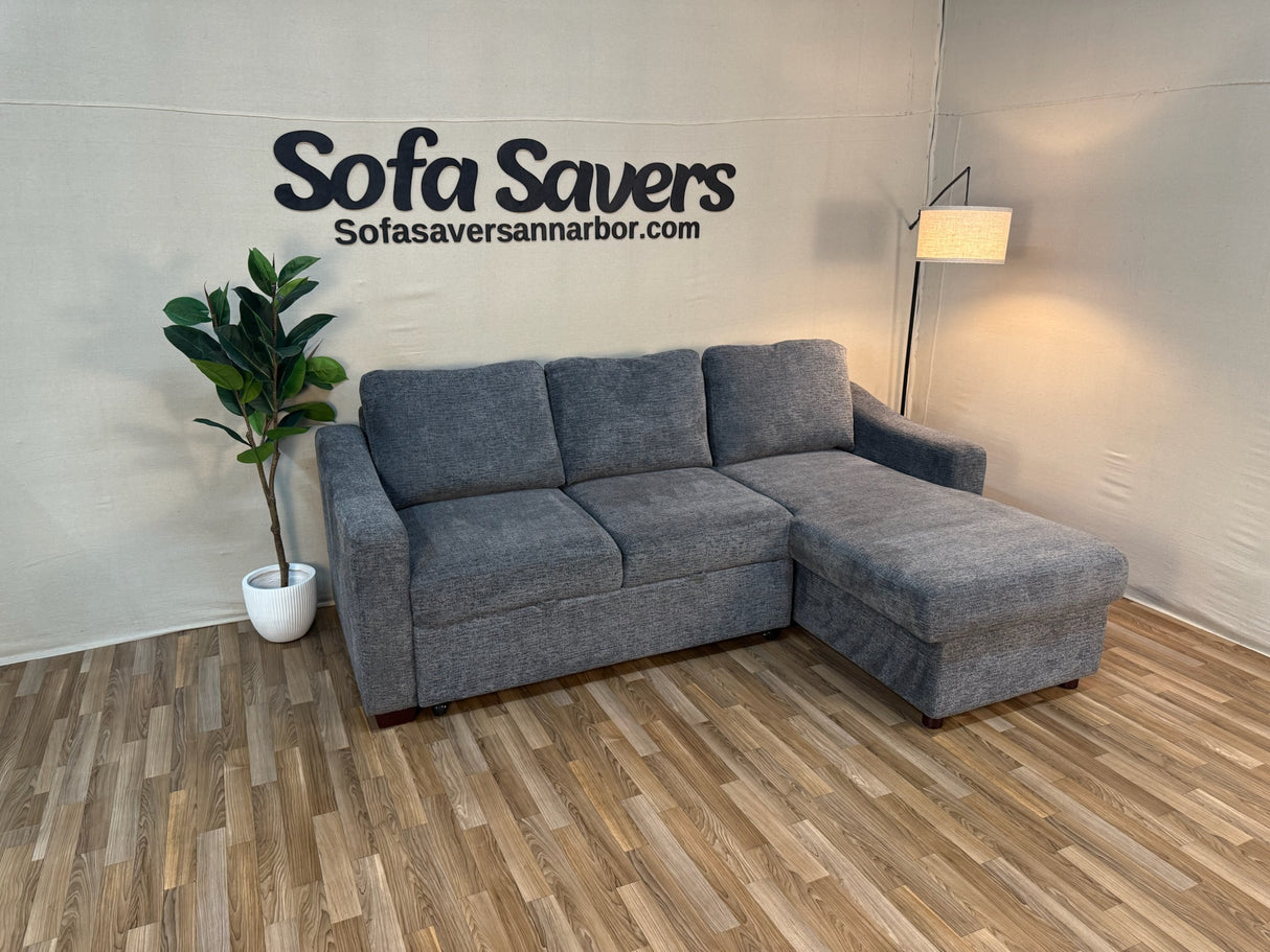 Gray Costco Coddle Aria Sleeper Sofa with Reversible Chaise
