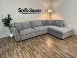 Gray Costco Thomasville Miles 2-Piece Sectional w/ Power Footrests