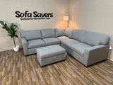Gray Costco Thomasville Langdon 2-Piece Sectional w/ Storage Ottoman