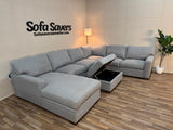 Gray Costco Thomasville Langdon 3-Piece Sectional w/ Storage Ottoman