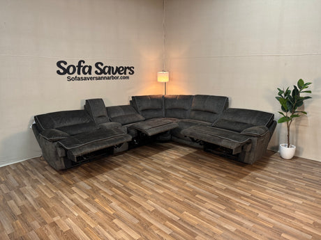 Green Costco Redding 6-Piece Power Reclining Sectional