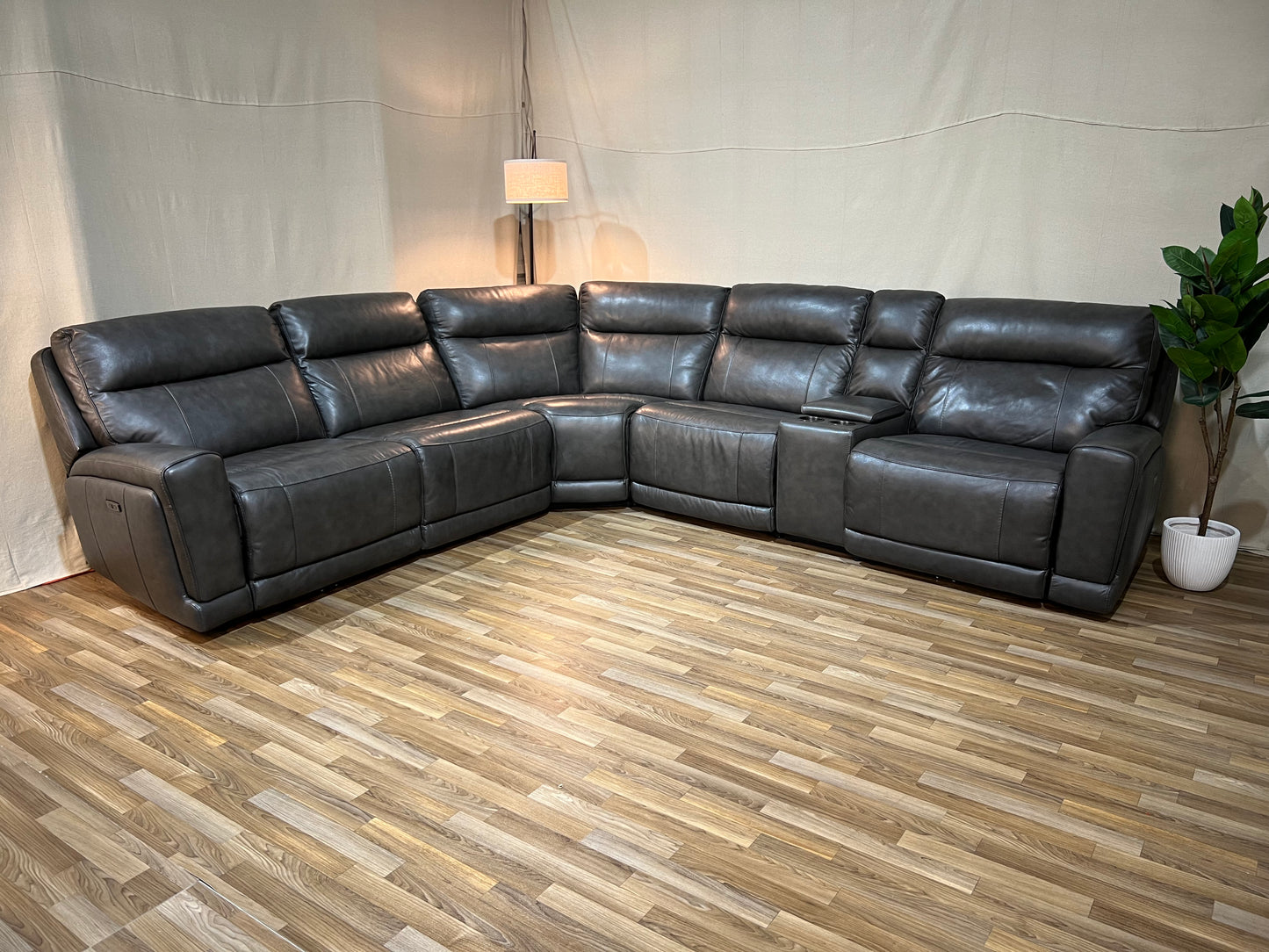 Gray Costco Lauretta 6-Piece Power Reclining Sectional