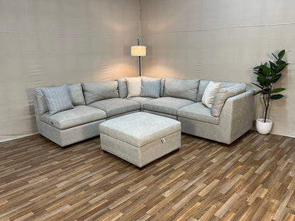 Gray Costco Thomasville Rockford 6-Piece Modular Sectional w/ Power Footrests