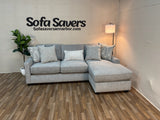 Stadium Sectional w/ Reversible Chaise in Light Gray