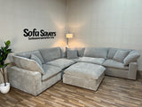 Gray Costco Sereen Cloud 6-Piece Modular Sectional w/ Ottoman