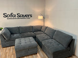 Dark Gray Costco Thomasville Tisdale 6-Piece Modular Sectional with Storage Ottoman