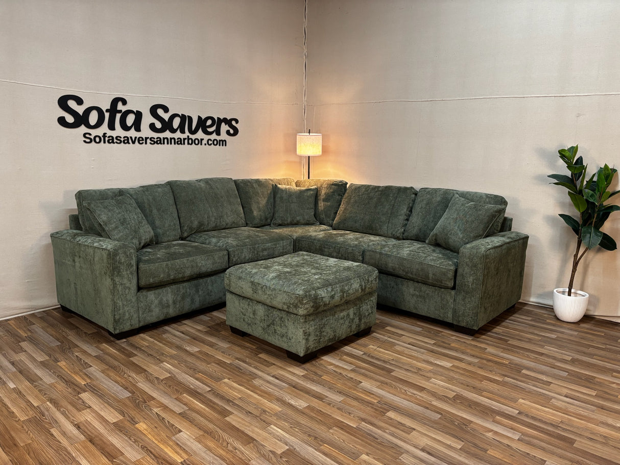 Haven 5-Piece Modular Sectional in Forest Green