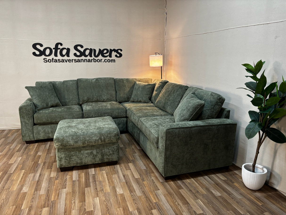 Haven 5-Piece Modular Sectional in Forest Green