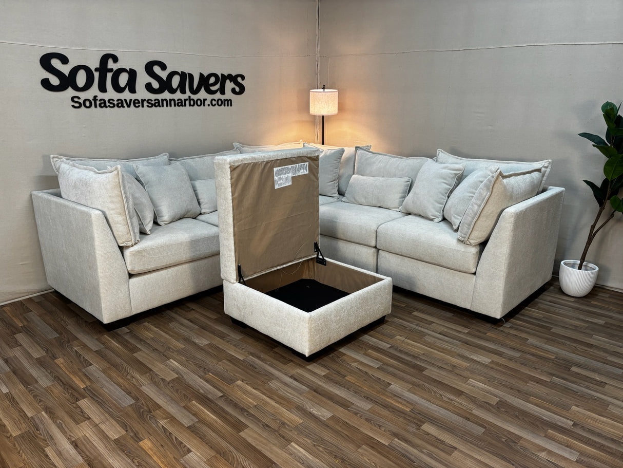 Atlas 5-Piece Modular Sectional in Ivory