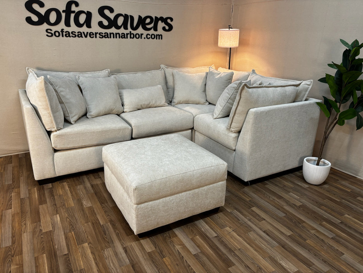 Atlas 4-Piece Modular Sectional in Ivory