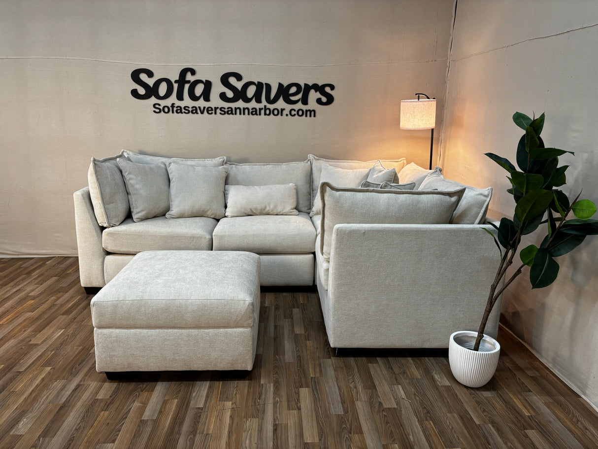 Atlas 4-Piece Modular Sectional in Ivory