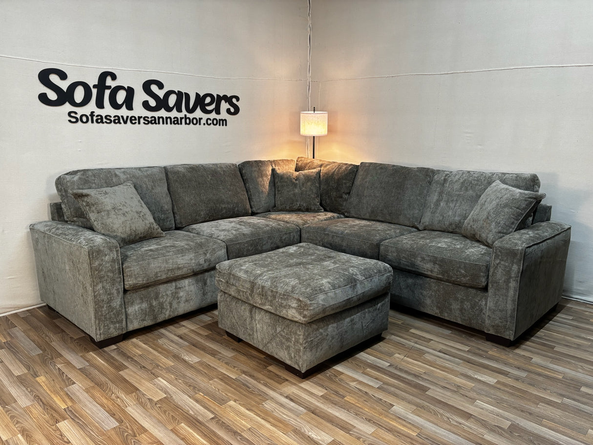 Haven 5-Piece Modular Sectional in Mocha Brown