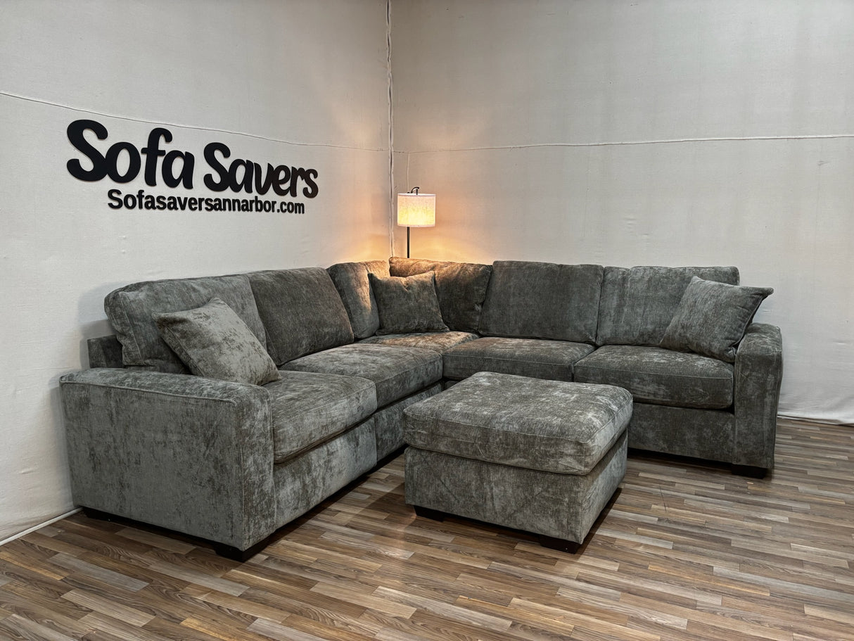 Haven 5-Piece Modular Sectional in Mocha Brown