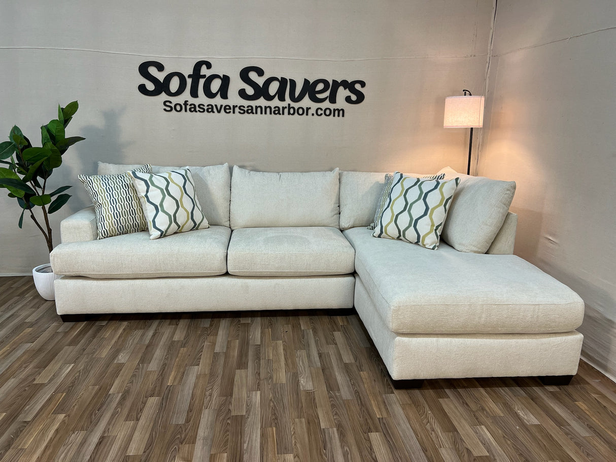 Kerry 2-Piece Sectional in Cream
