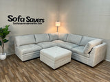 Beige Costco Thomasville Tisdale 6-Piece Modular Sectional with Storage Ottoman