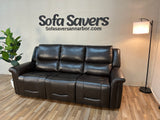 Brown Costco Alba Leather Power Reclining Sofa