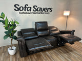 Brown Costco Alba Leather Power Reclining Sofa