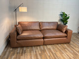 Emilia Leather Cloud Modular Sectional (Customizable)