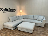 Gray Costco Henredon Larkin 2-Piece Sectional w/ Storage Ottoman