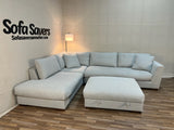 Gray Costco Henredon Larkin 2-Piece Sectional w/ Storage Ottoman