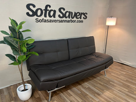 Brown Costco Leather Ravenna Eurolounger Couch