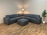 Gray Costco Thomasville Bryden 3-Piece Sectional w/ Storage Seats & Ottoman