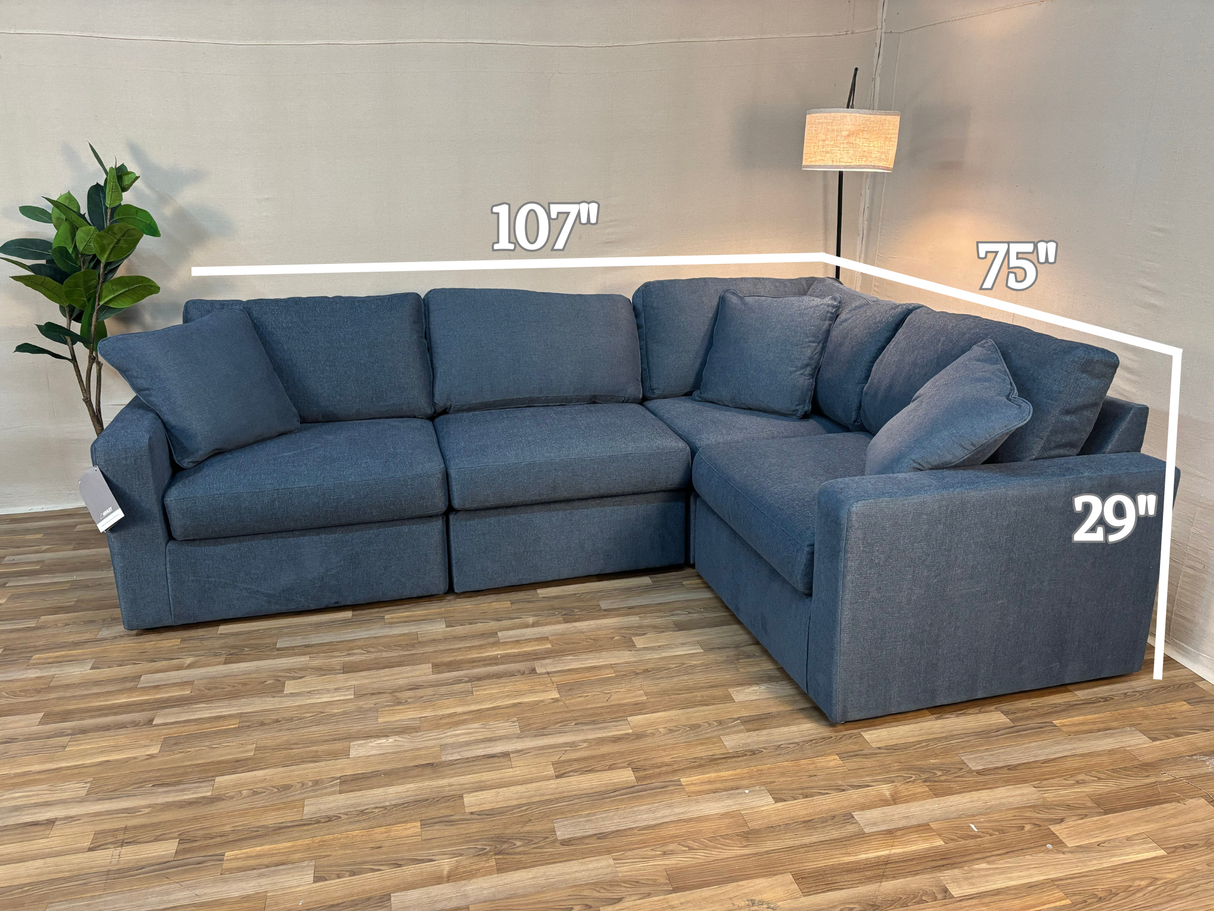 Modmax 4-Piece Modular L-Shaped Sectional