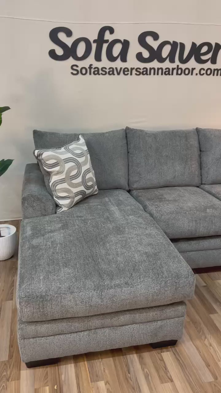 Petosky U Shape Sectional w/ Reversible Chaise in Gray
