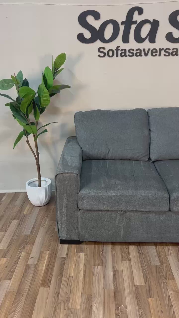 Gray Costco Kendale Sleeper Sectional with Storage Chaise