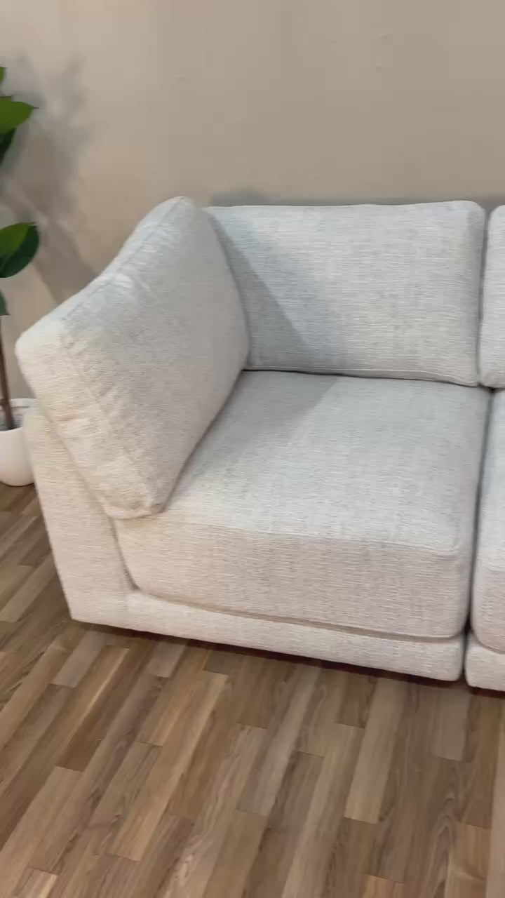 Light Gray Costco Dayna 4-Piece Modular Sectional w/ Ottoman