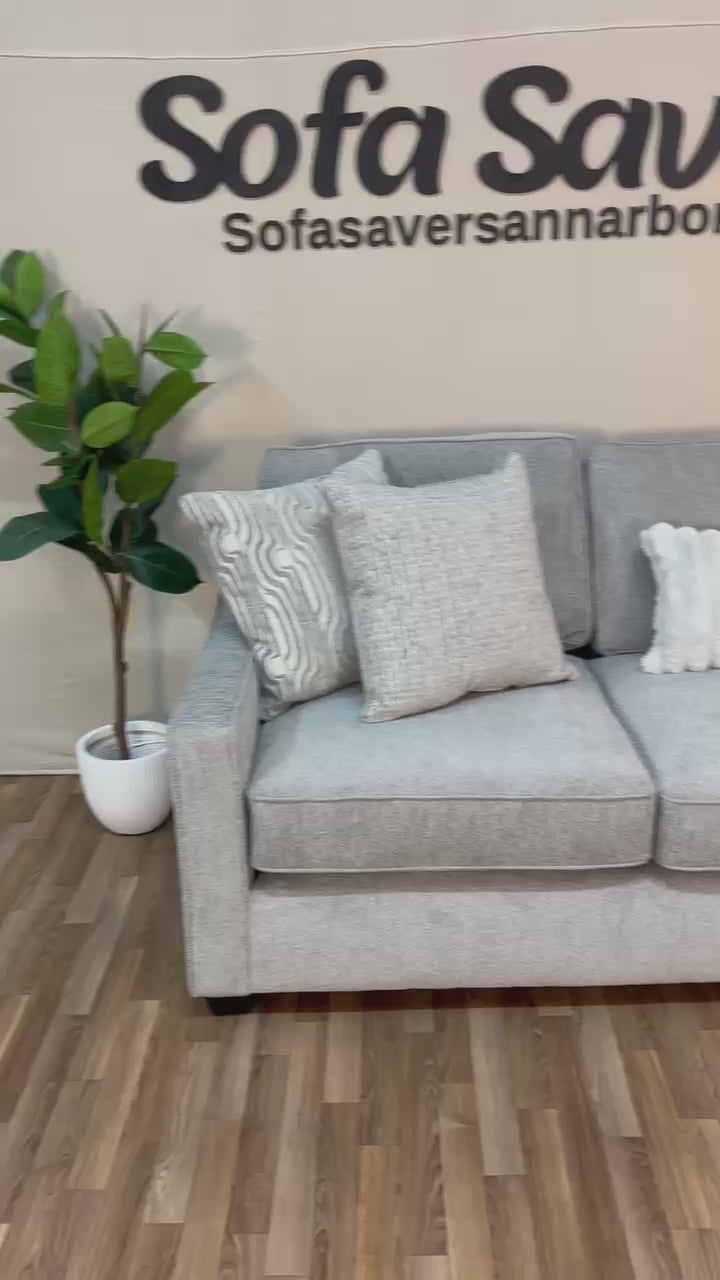 Stadium Sectional w/ Reversible Chaise in Light Gray