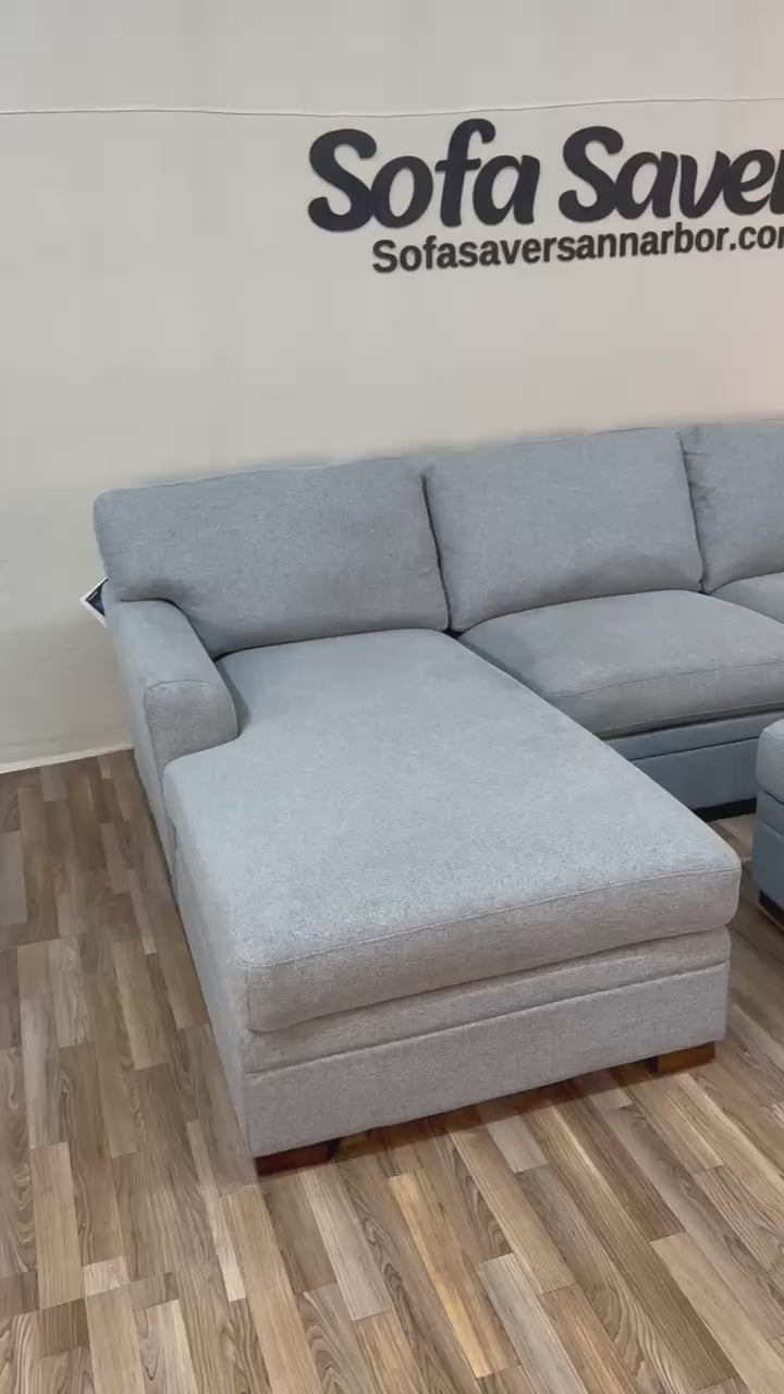 Gray Costco Thomasville Langdon 3-Piece Sectional w/ Storage Ottoman